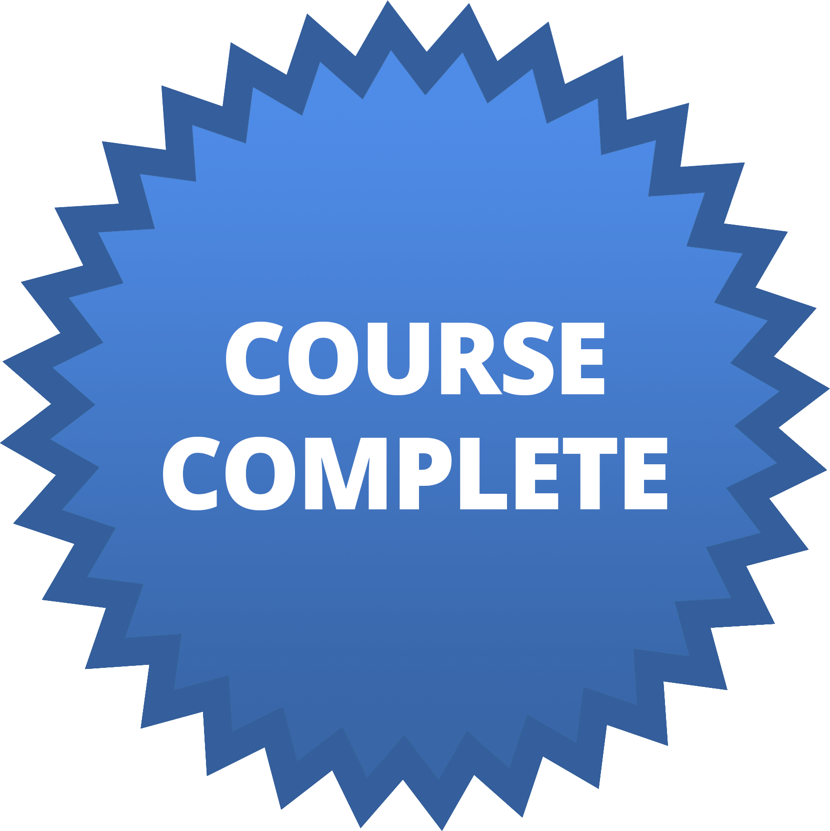 Course Complete badge